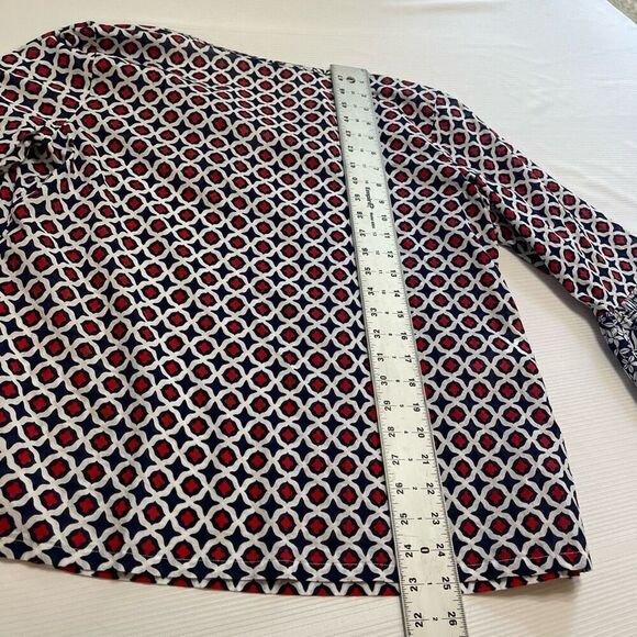 Tommy Bahama Red White Blue Cotton Tunic Top Size Medium - Picture 11 of 13